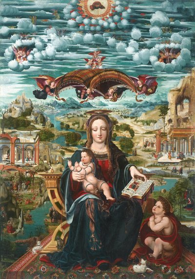 Virgin and Child with the Infant Saint John by Joan de Burgunya